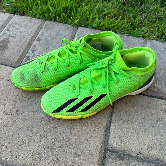 Adidas Soccer Cleats X SpeedPortal.3 Junior Turf Shoes Green Size 6 - Picture 1 of 9